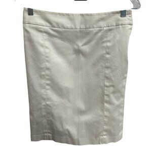 Josephine Studio White Cotton Blend Straight Pencil Skirt SZ 4 Petite